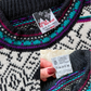 Vintage 90s Dale of Norway Fiemme Black Purple Turquoise Wool Norwegian Sweater Mens (XXL)