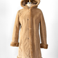 Vintage 90s Marvin Richards Brown Leather Suede & Faux Fur Winter Coat (M)