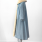 Vintage 60s Lilli Ann Powder Blue Cream Mink Collar Swing Coat