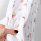 Vintage 90s Laura Ashley White & Rose Floral Print Feminine French Country Nightgown Dress (M)