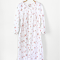 Vintage 90s Laura Ashley White & Rose Floral Print Feminine French Country Nightgown Dress (M)
