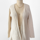 Peruvian Link Cream Alpaca Knit Open Front Cardigan
