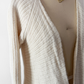 Peruvian Link Cream Alpaca Knit Open Front Cardigan