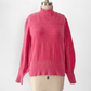 Just Female Adelet Knit Mock Neck Sweater in Rose Pink (M)