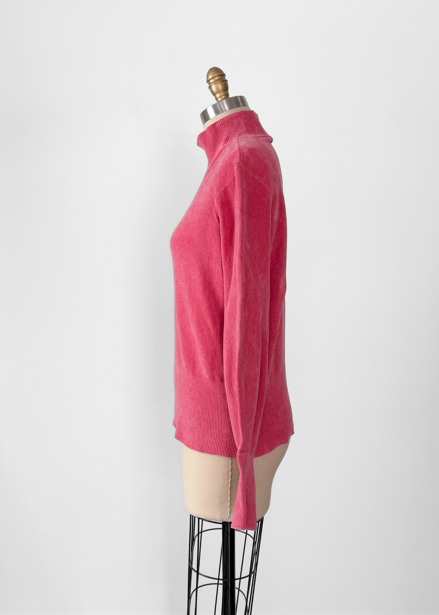 Just Female Adelet Knit Mock Neck Sweater in Rose Pink (M)