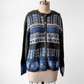Vintage Christopher & Banks Gray Blue Hand Embroidered Cardigan (L)