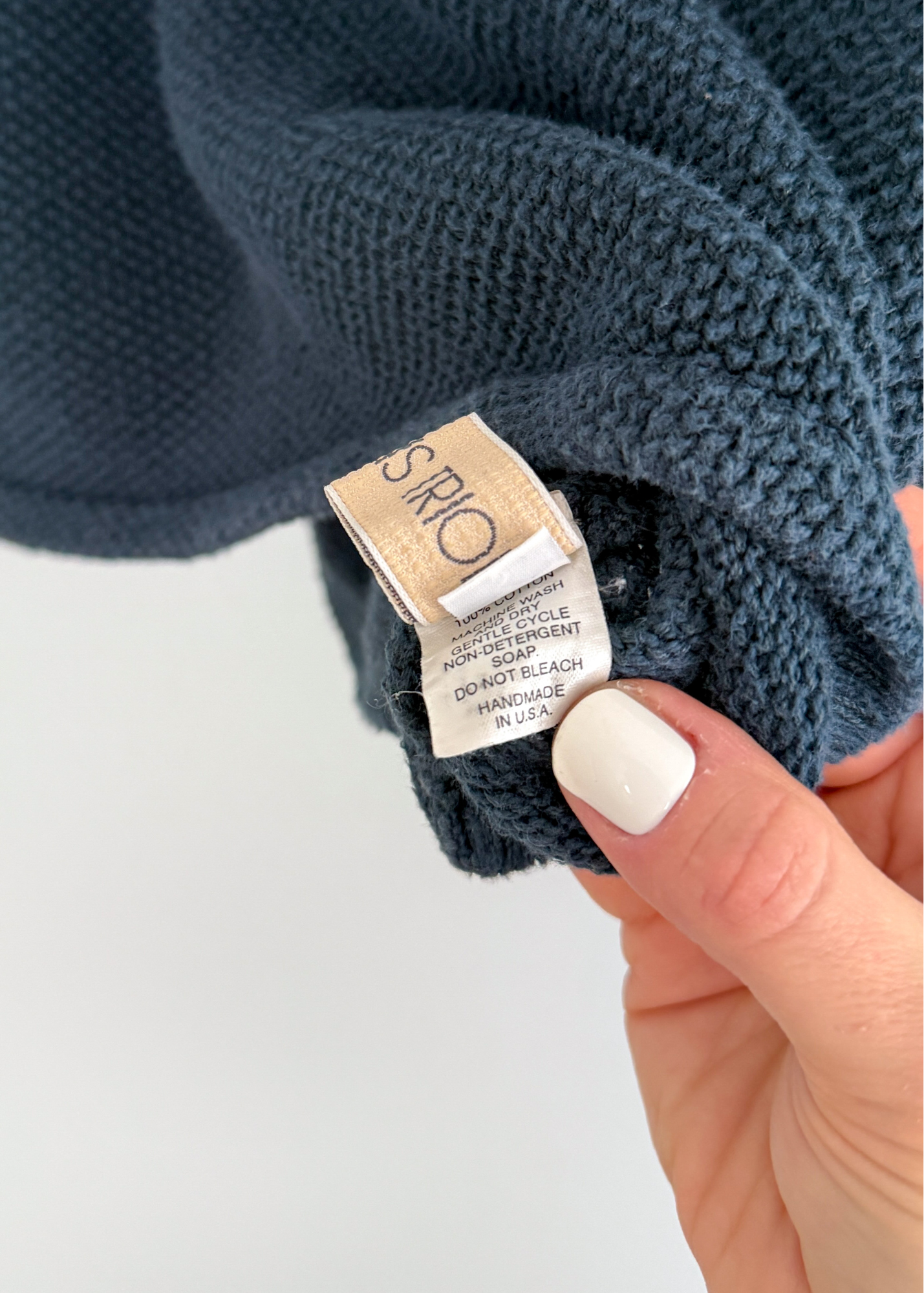 Chris Triola Teal Blue 100% Cotton Textured Boatneck Hand Made Top (S)