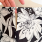 Max Mara Studio Black White Silk Floral Shift Dress (US 12)