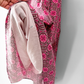 Rhode Pink Geometric Floral Wedding Guest Cotton Summer Maxi Dress