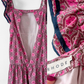 Rhode Pink Geometric Floral Wedding Guest Cotton Summer Maxi Dress