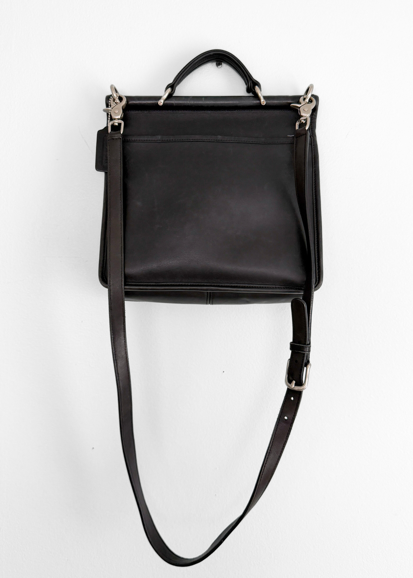 Vintage 2003 Coach Willis Bag #9927 Black Leather Crossbody Satchel Purse