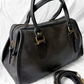 Vintage 1980s Coach Broadway Satchel Black Leather Doctor Bag | USA Made Crossbody Purse