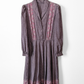 Vintage 80s Purple Print One of a Kind Dress (6/8)
