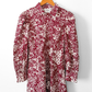 Hyacinth House Begonia Maroon Floral Zip Front Mini Dress (S)