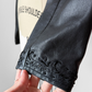 Vintage Bagatelle Leather Cropped Beaded Embroidered Bolero Jacket (L)