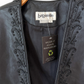 Vintage Bagatelle Leather Cropped Beaded Embroidered Bolero Jacket (L)