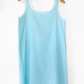 Vintage 60s Sears Light Blue Lace Trim Slip Nighty Dress (M)