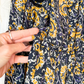 Veronica Beard Ida Floral Silk Yellow Blue Black Mini Dress