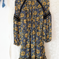 Veronica Beard Ida Floral Silk Yellow Blue Black Mini Dress