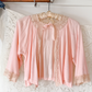Vintage 1950s Munsing Intimates Light Pink Bed Jacket (S)