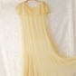1930s Butter Yellow Silk Chiffon Bias Cut Dress