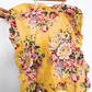 Vintage 1990s Ralph Lauren Brooke Floral Yellow European Pillow Sham Bedding New Old Stock