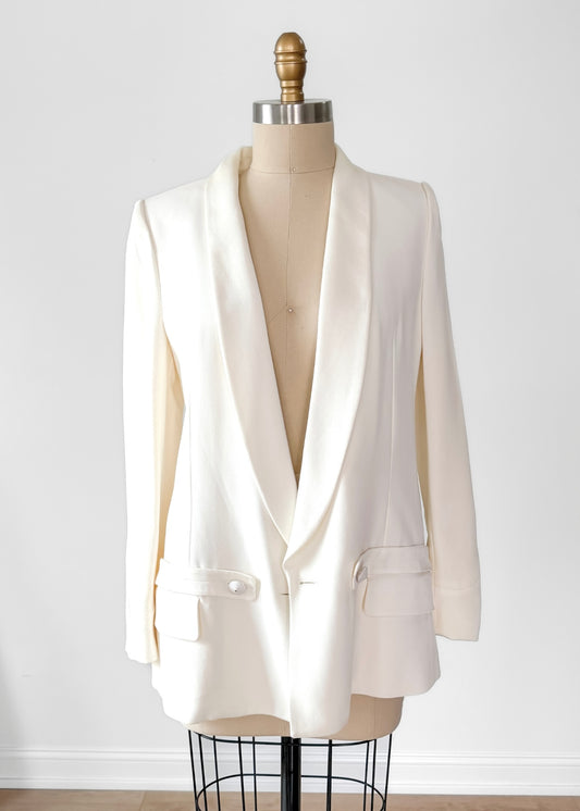 Yves Saint Laurent Ivory Tuxedo Blazer Jacket Runway 2011