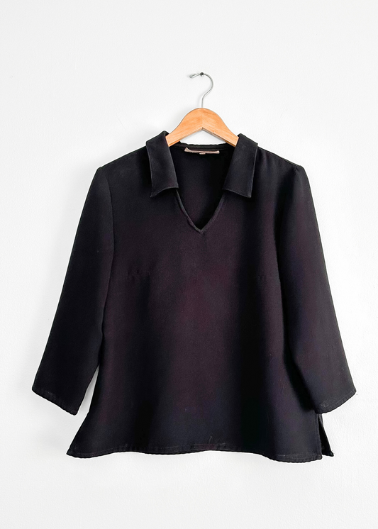 Double D Ranch Black Collared Top (M)