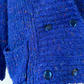 Vintage 90s Karen Scott Cobalt Blue Speckled Knit Cardigan (M)