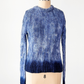 Altuzarra Blue Navy Hand Dyed 100% Silk Ribbon Knit Top (XS/S)