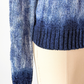 Altuzarra Blue Navy Hand Dyed 100% Silk Ribbon Knit Top (XS/S)