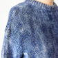 Altuzarra Blue Navy Hand Dyed 100% Silk Ribbon Knit Top (XS/S)