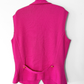 Vintage 90s St. John Pink Gold Button  Knit Vest Top (L)