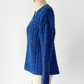 Vintage Cladyknit Women's Fishermen Blue Irish Merino Wool Sweater