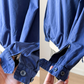 Vintage 90s J.Crew Navy White Two-Tone Anorak Windbreaker Prep Jacket (L)