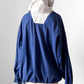 Vintage 90s J.Crew Navy White Two-Tone Anorak Windbreaker Prep Jacket (L)