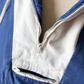 Vintage 90s J.Crew Navy White Two-Tone Anorak Windbreaker Prep Jacket (L)