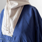 Vintage 90s J.Crew Navy White Two-Tone Anorak Windbreaker Prep Jacket (L)