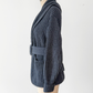 M.M. LaFleur Snyder Lush Cotton Merino Wool Knit Belted Jacket in Charcoal