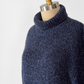 Malo Cashmere Navy Blue Men's Turtleneck Sweater (2X or 54)