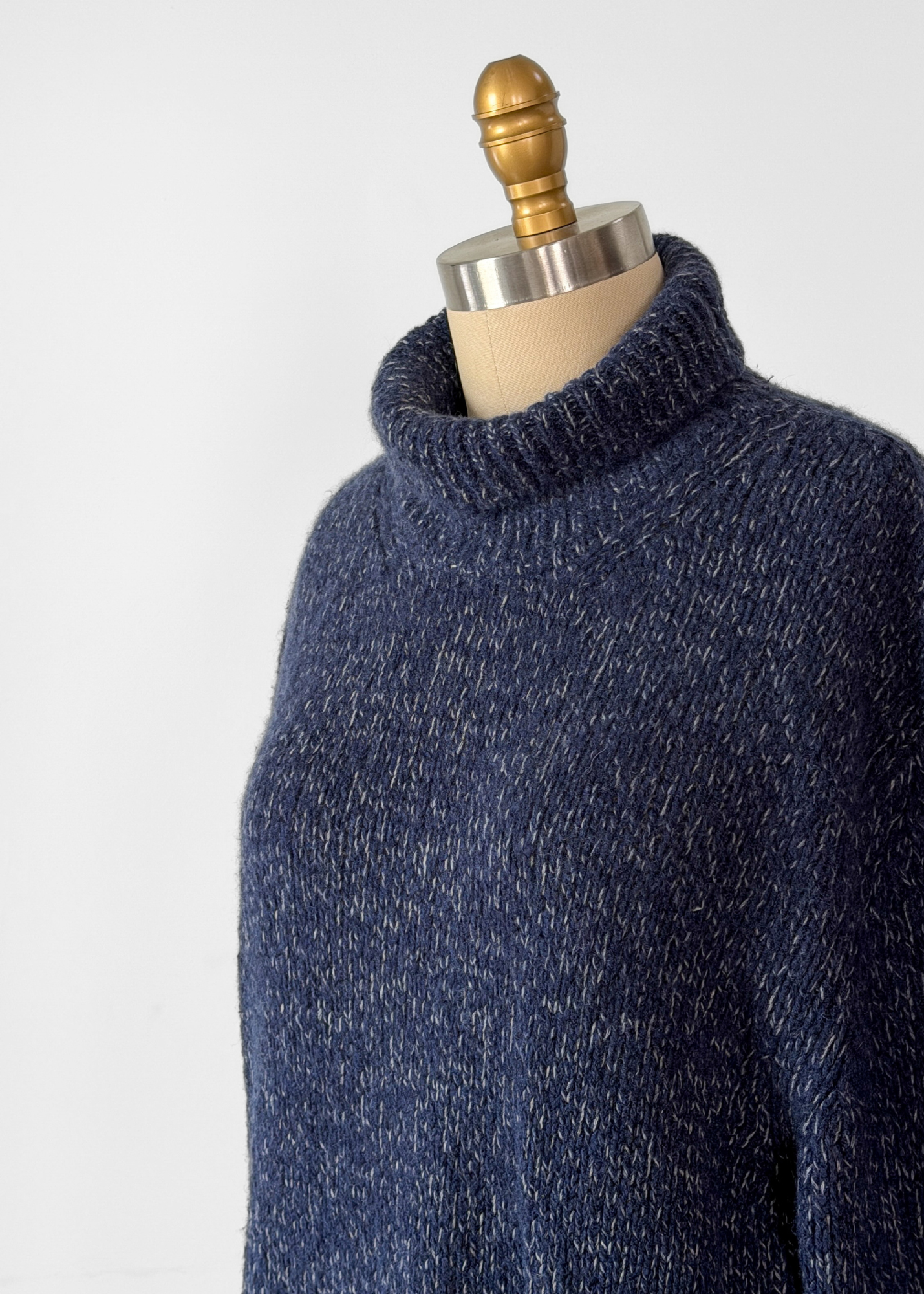 Malo Cashmere Navy Blue Men's Turtleneck Sweater (2X or 54)