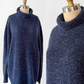 Malo Cashmere Navy Blue Men's Turtleneck Sweater (2X or 54)