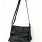 Great American Leather Black Leather Braided Bottom Multi Pocket Purse