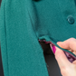 Vintage 60s Young Pendleton Dark Green Wool Cape Coat | Pure Virgin Wool Mod Cape