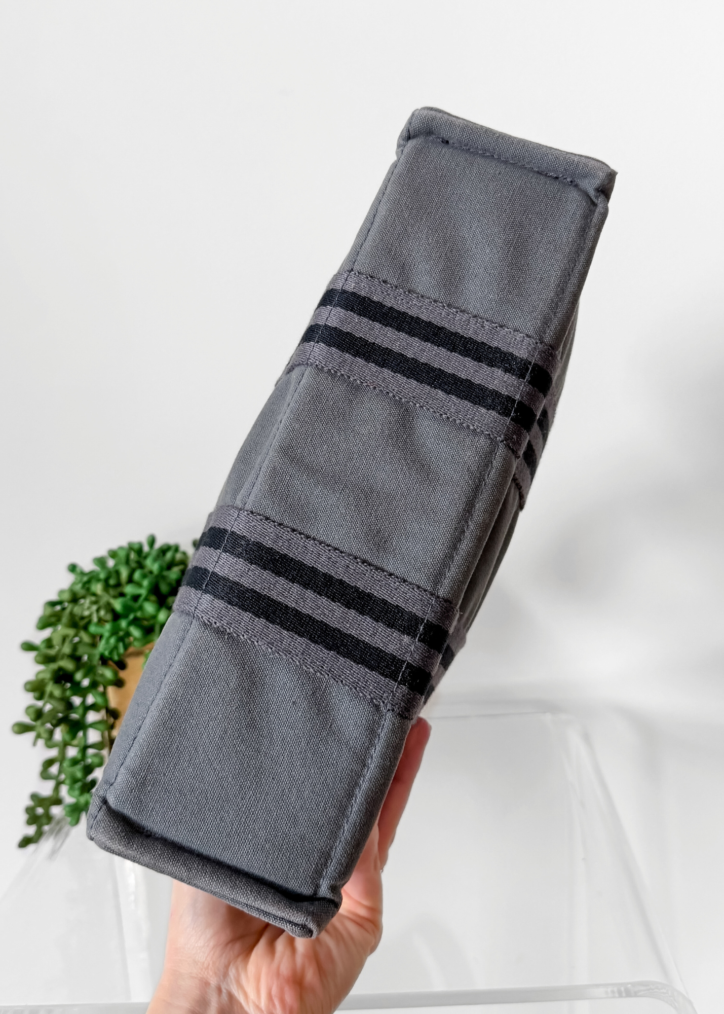 Hermès Fourre Tout Tote Canvas Bag in Graphite Gray