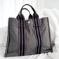 Hermès Fourre Tout Tote Canvas Bag in Graphite Gray