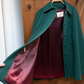 Vintage 60s Young Pendleton Dark Green Wool Cape Coat | Pure Virgin Wool Mod Cape
