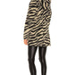 Varley Whitfield Faux Fur Hooded Jacket in Gravity Zebra (M)