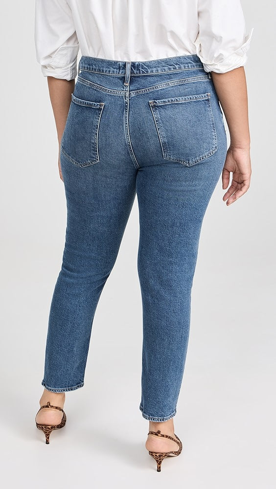 AGOLDE Nico Straight Leg High Rise Slim Denim Jeans (31 or 10)