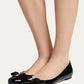 Ferragamo Varina Black Patent Leather Bow Ballet Flats (9 - 9.5)